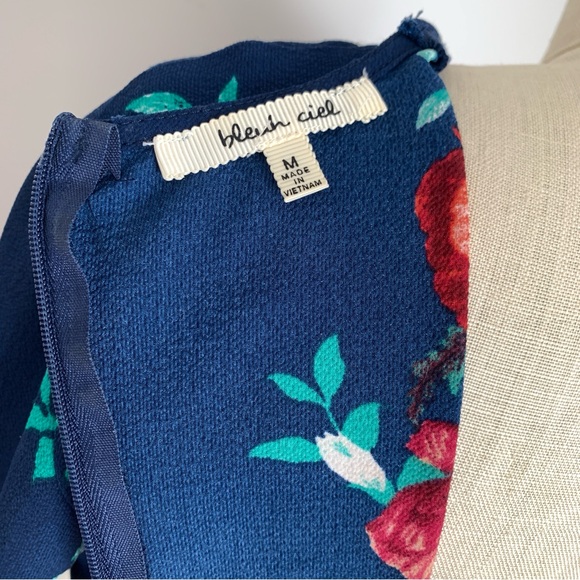 Bleuh Ciel Floral Romper Top Belted - Picture 7 of 8